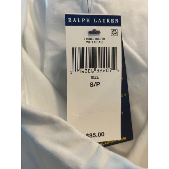 NWT POLO Ralph Lauren Hoodie Shirt White Bear in Holiday Sweater Cotton $85 S - Picture 9 of 9